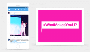 3 screens swiping from right to left. Rotating.